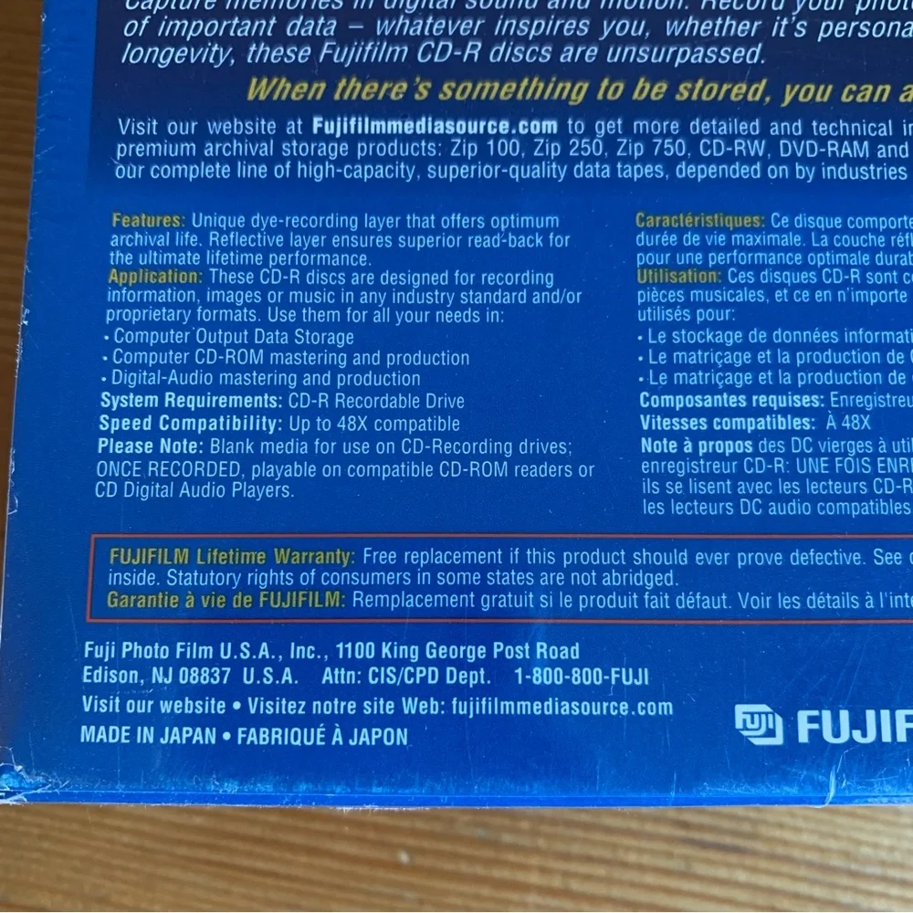 𝅺Fujifilm CD-R 10 Pack NWT